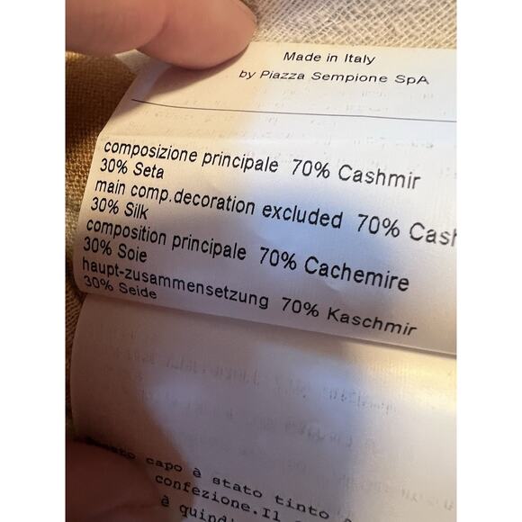 Piazza Sempione Cashmere And Silk Cardigan And T Shirt Set Size L Hand Dyed - Picture 3 of 13